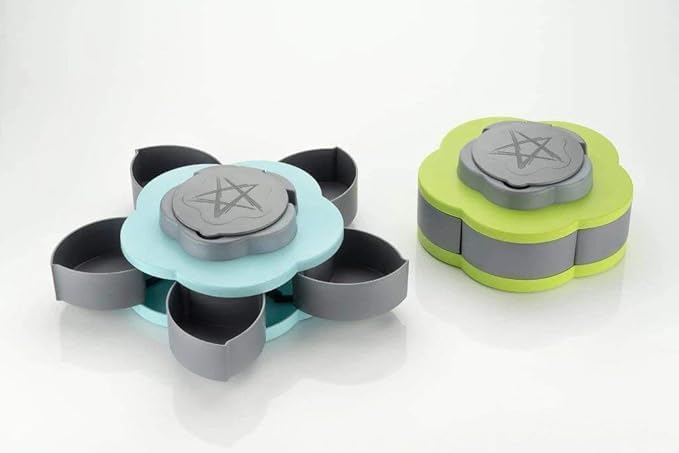 Bellemain BELLE MAIN Flower Shape 5 Grids Fruit Plate Candy Nuts Snack, Dry Fruit, Candy, Chocolate, Seeds Storage Box Rotating Tray Organizer with Mobile Stand - Image 3