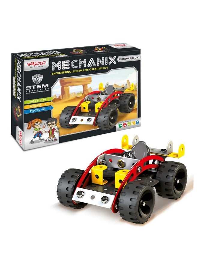 Mechanix Mechanix Monster Buggies Enhancing Practical Education Stem Learning Mechanical Skills and Creativity for Boys and Girls Age 7+  - Image 1