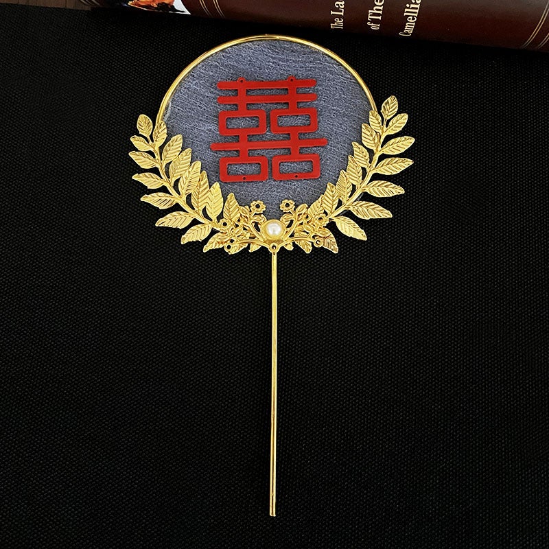Chinese-Style Vintage Cake Decoration With Gold Inserts For Weddings And Engagements, Featuring A Phoenix And Phoenix Flying Together Design, A Must-Have For Wedding Celebrations - Image 4