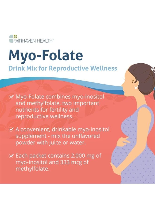 fairhaven health Myo-Folate Powder for Women - 1 Per Day, Female Fertility Supplement, Ovarian Health and Egg Quality - 2000 mg Myo-Inositol and 333 mcg Methylfolate – 30 Individual Packets  - Image 2