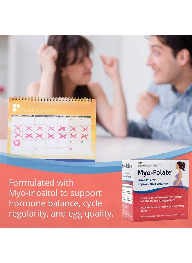 fairhaven health Myo-Folate Powder for Women - 1 Per Day, Female Fertility Supplement, Ovarian Health and Egg Quality - 2000 mg Myo-Inositol and 333 mcg Methylfolate – 30 Individual Packets  - Image 4
