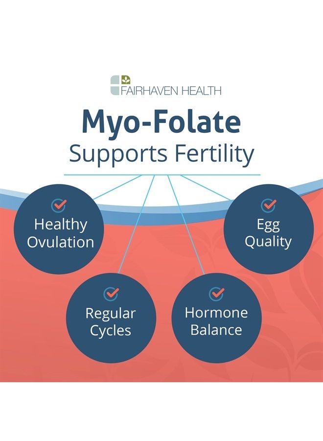 fairhaven health Myo-Folate Powder for Women - 1 Per Day, Female Fertility Supplement, Ovarian Health and Egg Quality - 2000 mg Myo-Inositol and 333 mcg Methylfolate – 30 Individual Packets  - Image 3