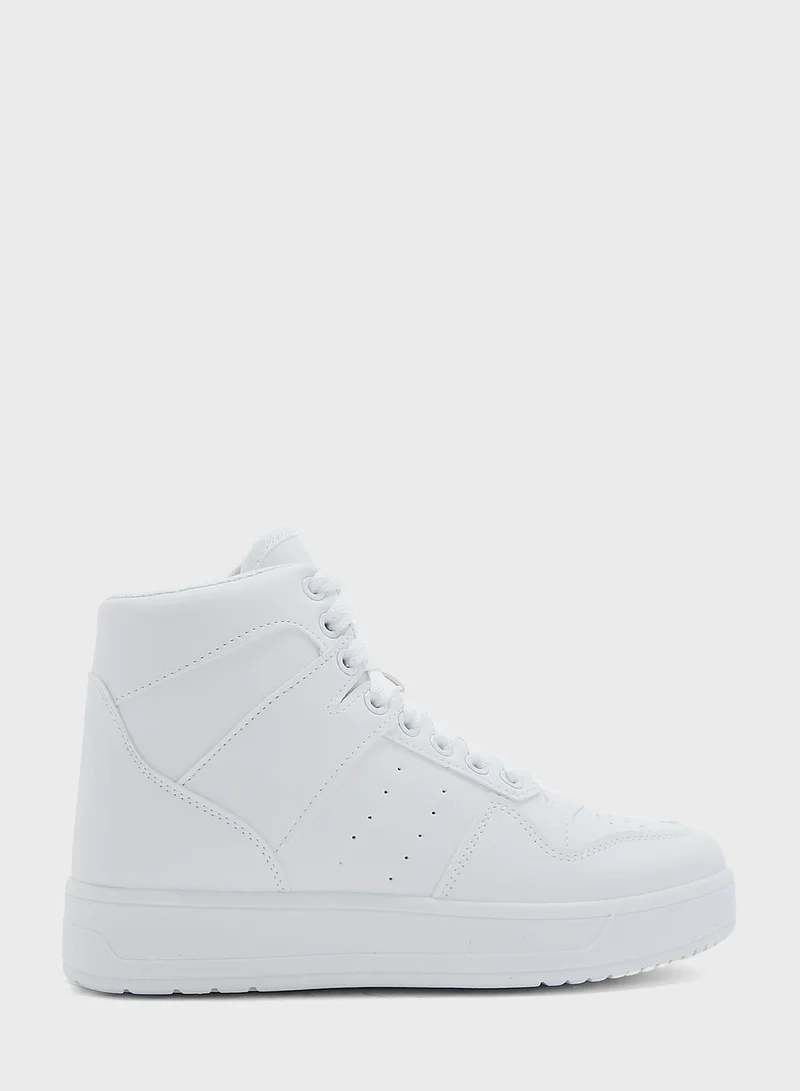 Truffle Total White Pu High Top Sneakers