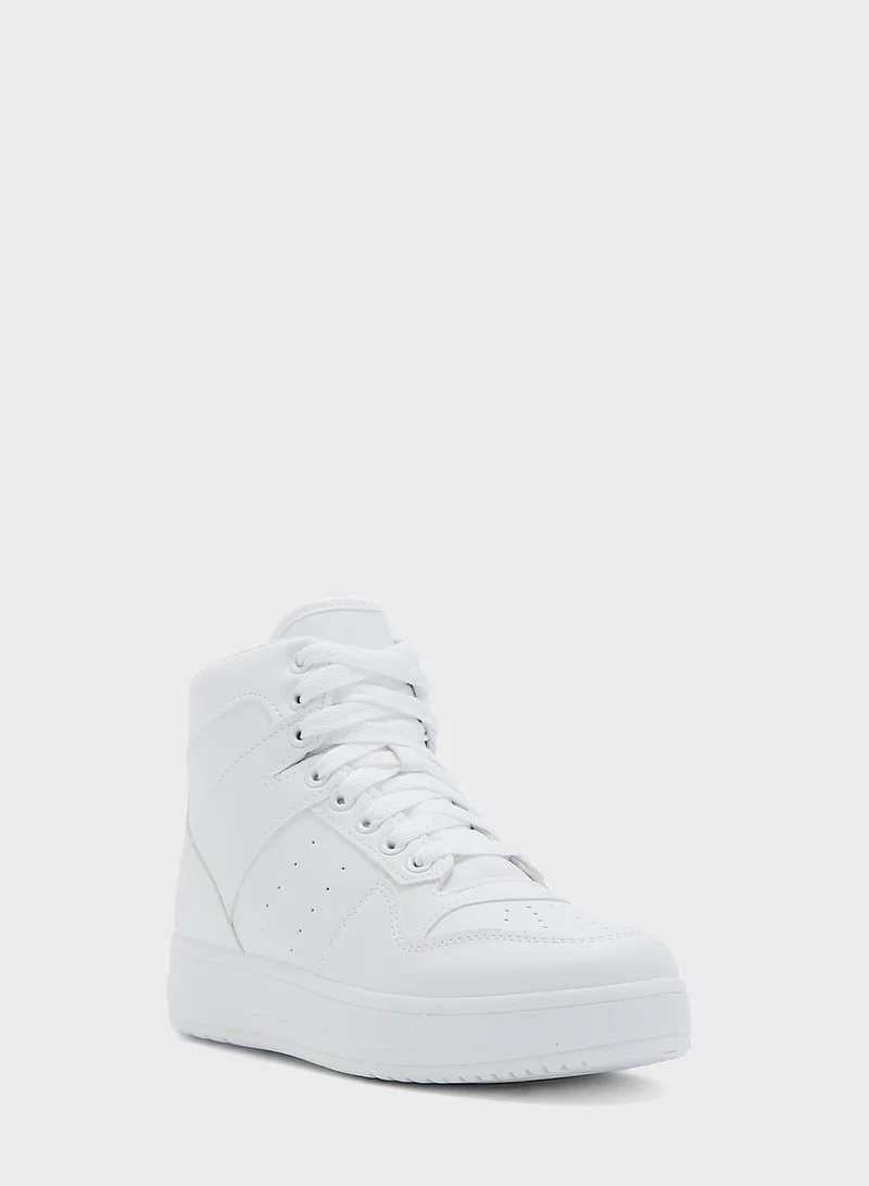 Truffle Total White Pu High Top Sneakers