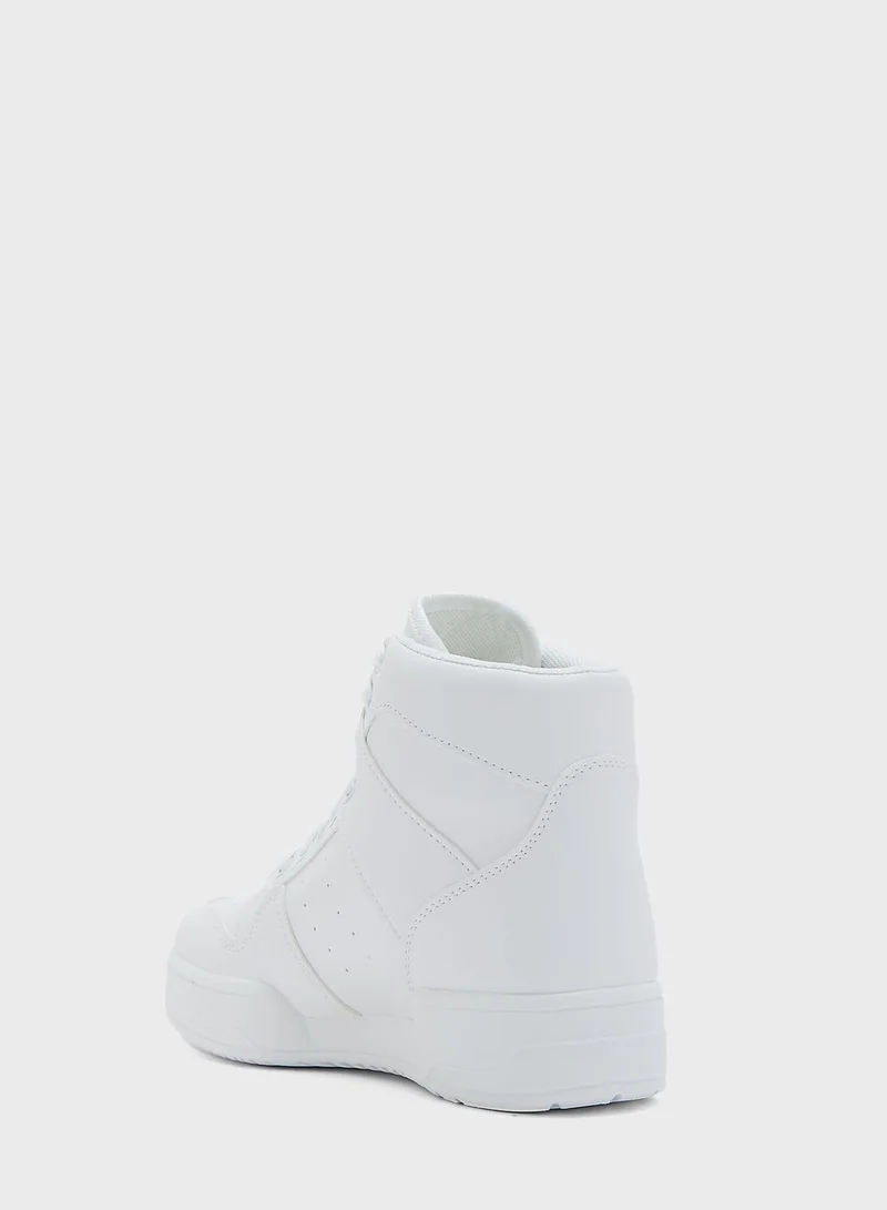 Truffle Total White Pu High Top Sneakers