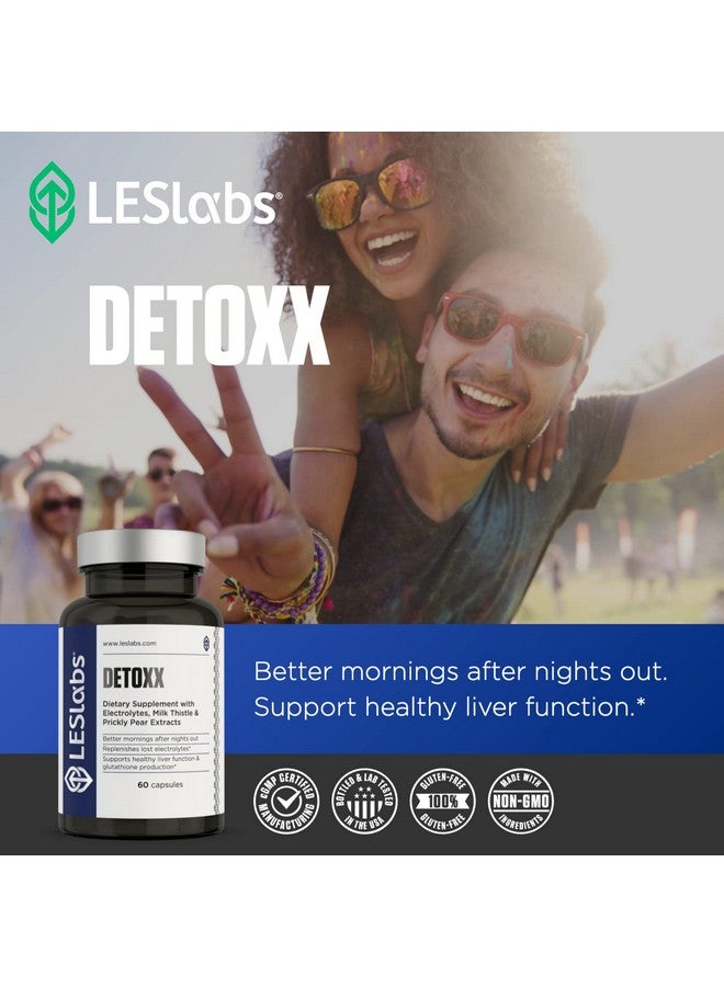 لي لابز LES Labs DeToxx - صباحات أفضل وتعافي، دعم الكبد، تجديد الإلكتروليت ودعم الجلوتاثيون - الصبار الشائك، شوك الحليب وNAC - مكمل غذائي غير معدّل وراثيًا - 60 كبسولة - Image 5