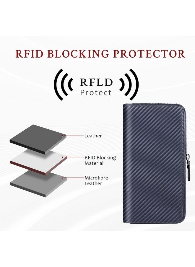 Travelambo Large Wallets For Women Zip Around Ladies Clutch Long Wallets  - Image 4