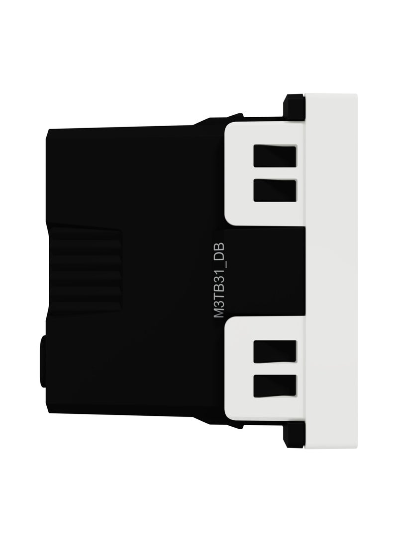 Schneider Electric Miluz E Doorbell Buzzer - 2 Module, White - Image 4