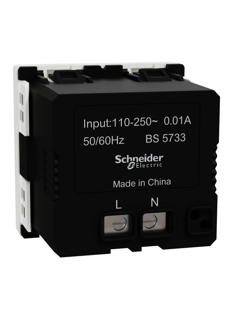 Schneider Electric Miluz E Doorbell Buzzer - 2 Module, White - Image 3