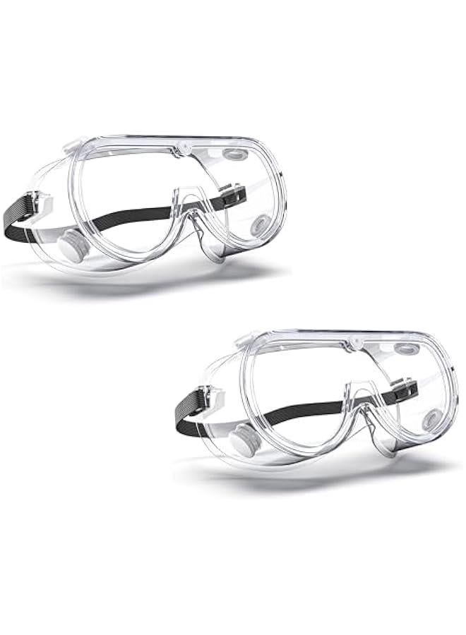 Arabest Anti-Fog Indirectly Vented Lab Safety Goggles Over Glasses  - Image 1