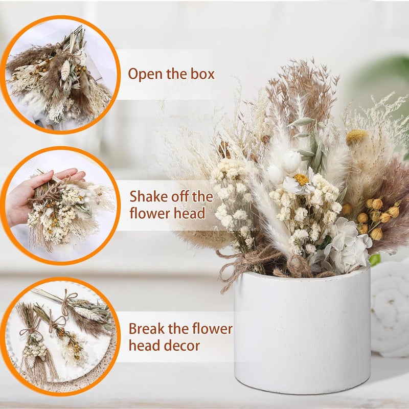 MGXX 12/24 Pack Dried Flowers for Vase Various Mini Bouquet Dried Small Wildflowers Natural Real Flowers Bulk for Crafts DIY Wedding Decor (12, Plain Colour) - Image 4