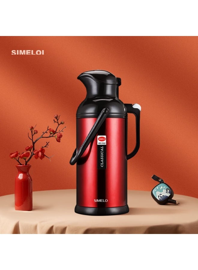 Simelo Insulated Bottle, Stainless Steel Thermos, Glass Inner Liner, Hot Water Kettle, New Beijing Insulated Bottle, 3.2l, Natural Color - Image 2