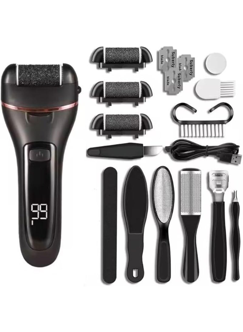Generic Electric Foot Callus Remover-Rechargeable Portable Electronic Foot File for Feet,Heel Shaver for Cracked Heels,Pedicure Tool Kit  - Image 1
