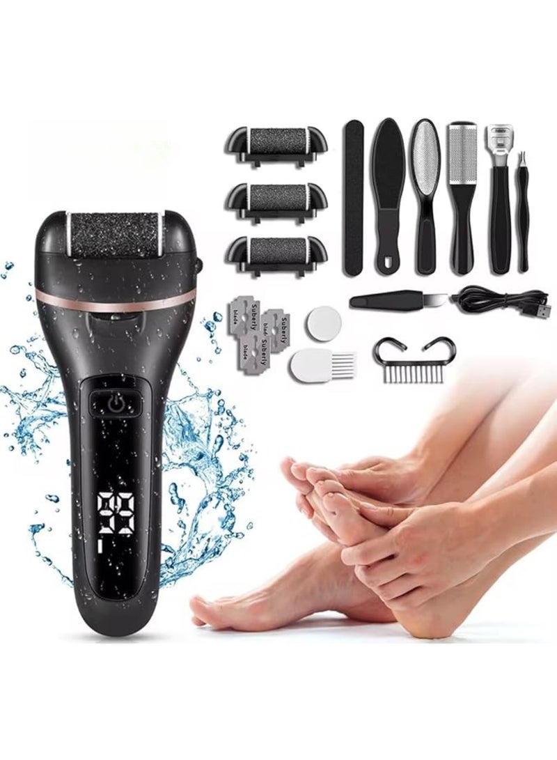 Generic Electric Foot Callus Remover-Rechargeable Portable Electronic Foot File for Feet,Heel Shaver for Cracked Heels,Pedicure Tool Kit  - Image 2