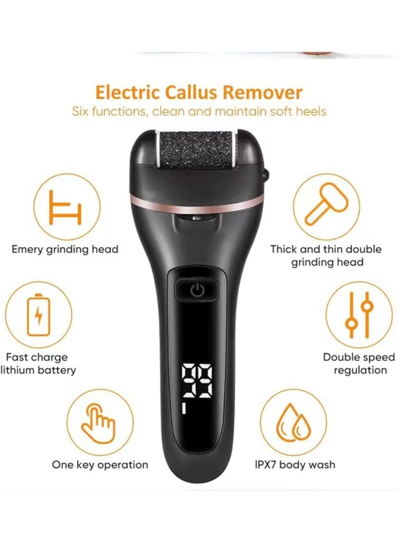 Generic Electric Foot Callus Remover-Rechargeable Portable Electronic Foot File for Feet,Heel Shaver for Cracked Heels,Pedicure Tool Kit  - Image 5