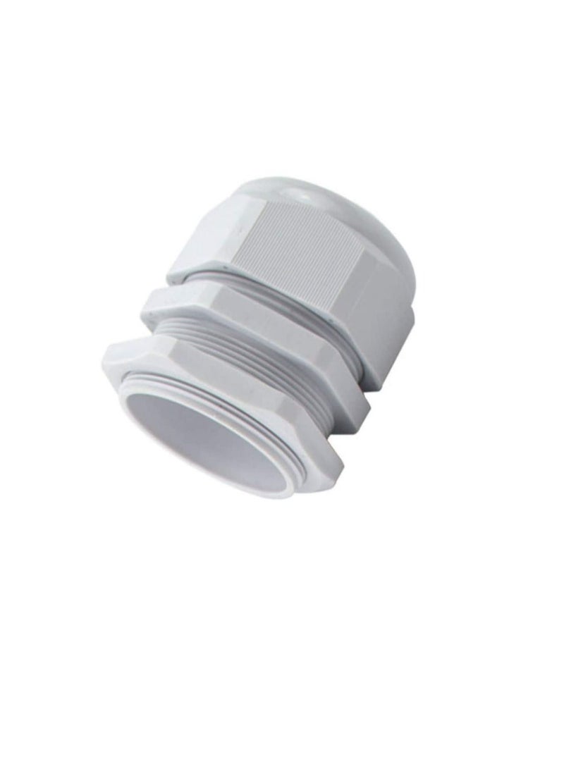 PG Gland White Pack of 5 pcs, Dust Proof Nylon Cable Gland With Locknut Ideal For Junction/connection Boxes Electrical Power, Tele & Data Cables, Instrumentation Control (PG-16) - Image 1