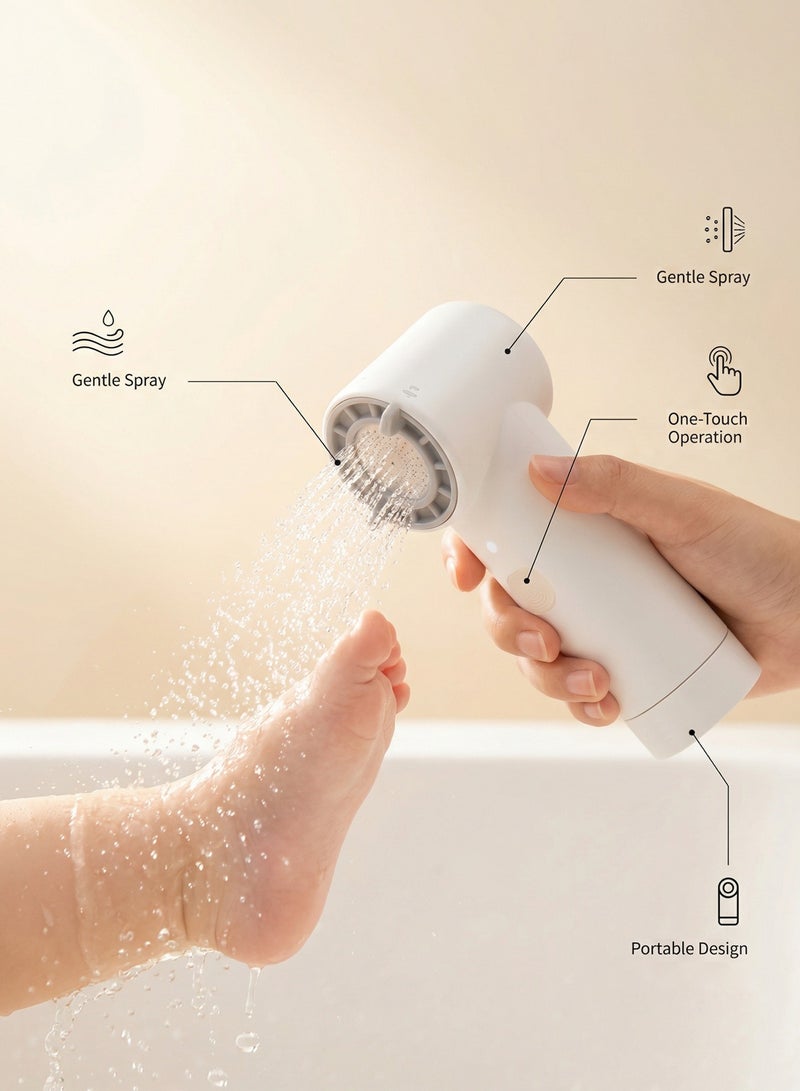 Portable Travel Smart Bidet, High-Pressure Electric Handheld Sprayer 500ML, 3 Spray Modes, USB-C Rechargeable Waterproof Travel Smart Washer for Men/Women, Postpartum & Personal Hygiene (White) - Image 5