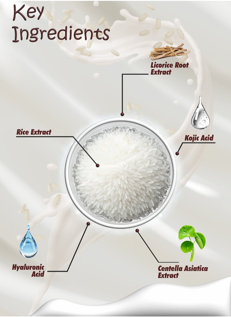 Malika - Malika Koji Rice Brightening Booster infused with kojic acid - licorice extract - rice extract - beauty whitening cream - hydrating- brightening - dark spots remover - anti aging - Image 1