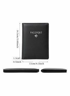 Y&D Travel Wallet Passport Holder Blocking Leather Cover Case with for Credit Card, Money, Boarding, Protector Men Women (Black)  - Image 4