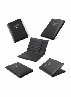 Y&D Travel Wallet Passport Holder Blocking Leather Cover Case with for Credit Card, Money, Boarding, Protector Men Women (Black)  - Image 5