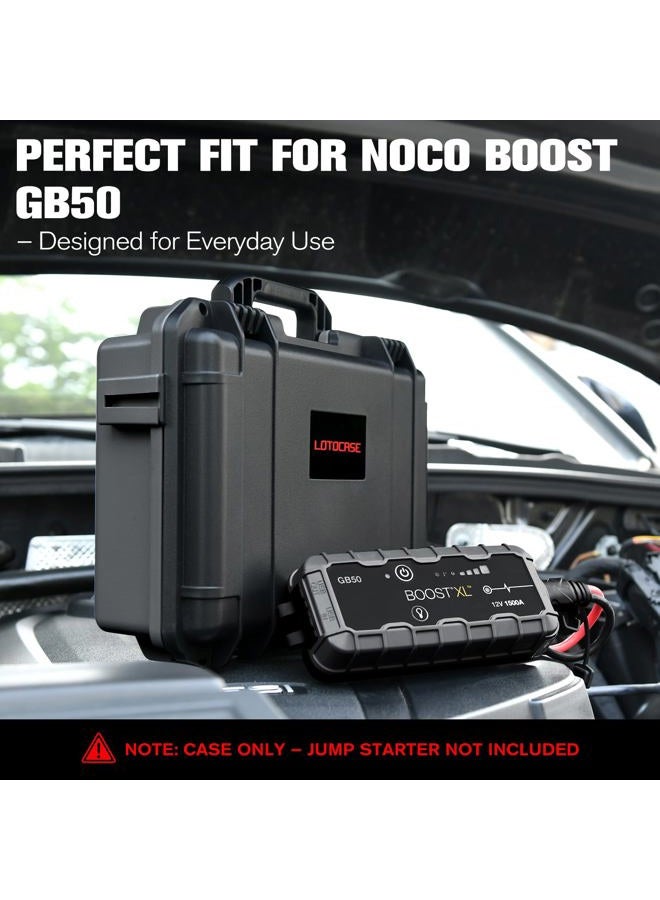 LOTOCASE Case for NOCO Boost GB50 – Waterproof Hard Shell Carrying Case with Custom Pre-Cut Foam, Shockproof Protective Travel Box Compatible with Boost GB50 UltraSafe Jump Starter - Image 4