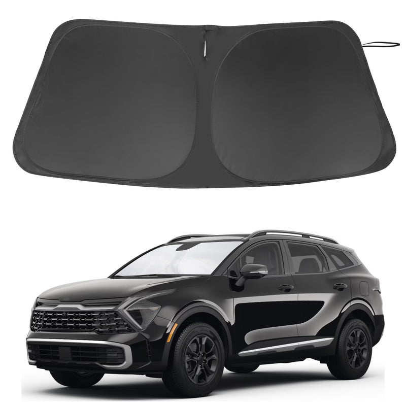 Windshield Sun Shade Custom Fit for 2023 2024 2025 2026 Kia Sportage NQ5 Accessories Foldable Sunshade Sun Blocker Protect Car from Sun Rays Heat Damage Keep Car Cooler