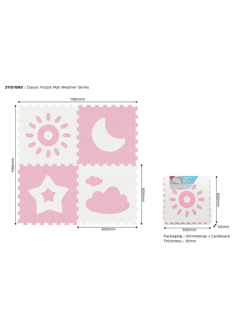 Sunta Sunta - Weather Series Classic Puzzle Mat 4pc - Pink  - Image 2