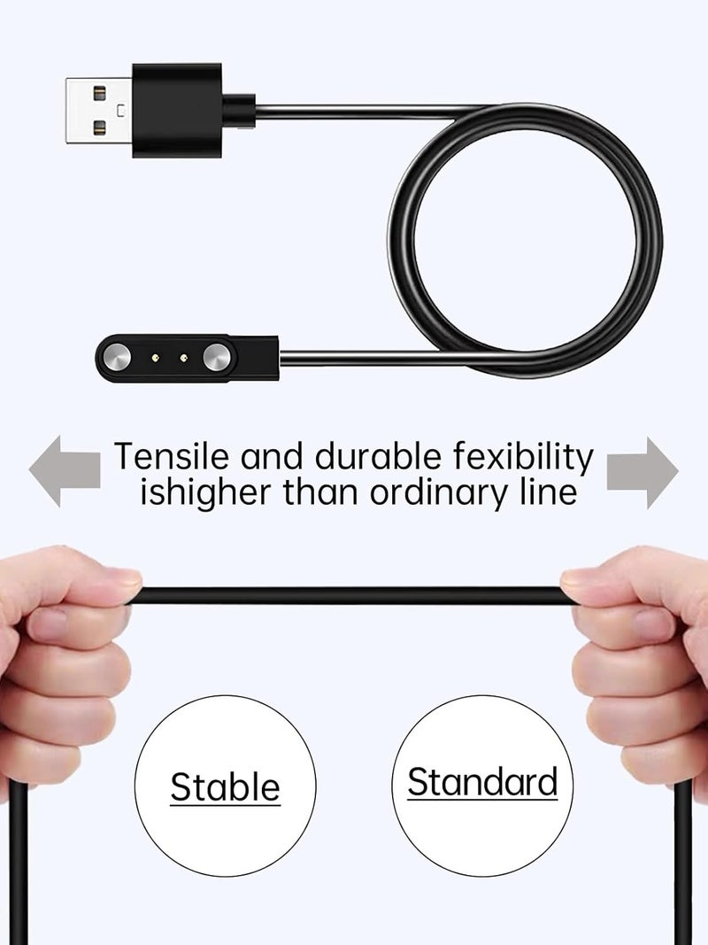 WUNIAK Charging Cable for Cillso T80 Smart Watch, Magnetic USB Flexible Charging Cable Accessories for Cillso T80 Smart Watch,(2 Pack) - Image 4