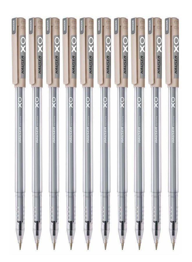 Hauser XO Jumbo Ball Pen | Fine Tip With Smooth Ink Flow System | Comfortable Grip With Smudge Free Writing | Sturdy & Refillable Pen | Black Ink, Pack Of 10 - Image 1