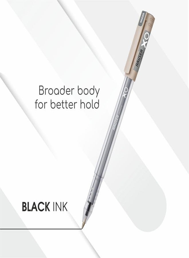 Hauser XO Jumbo Ball Pen | Fine Tip With Smooth Ink Flow System | Comfortable Grip With Smudge Free Writing | Sturdy & Refillable Pen | Black Ink, Pack Of 10 - Image 2