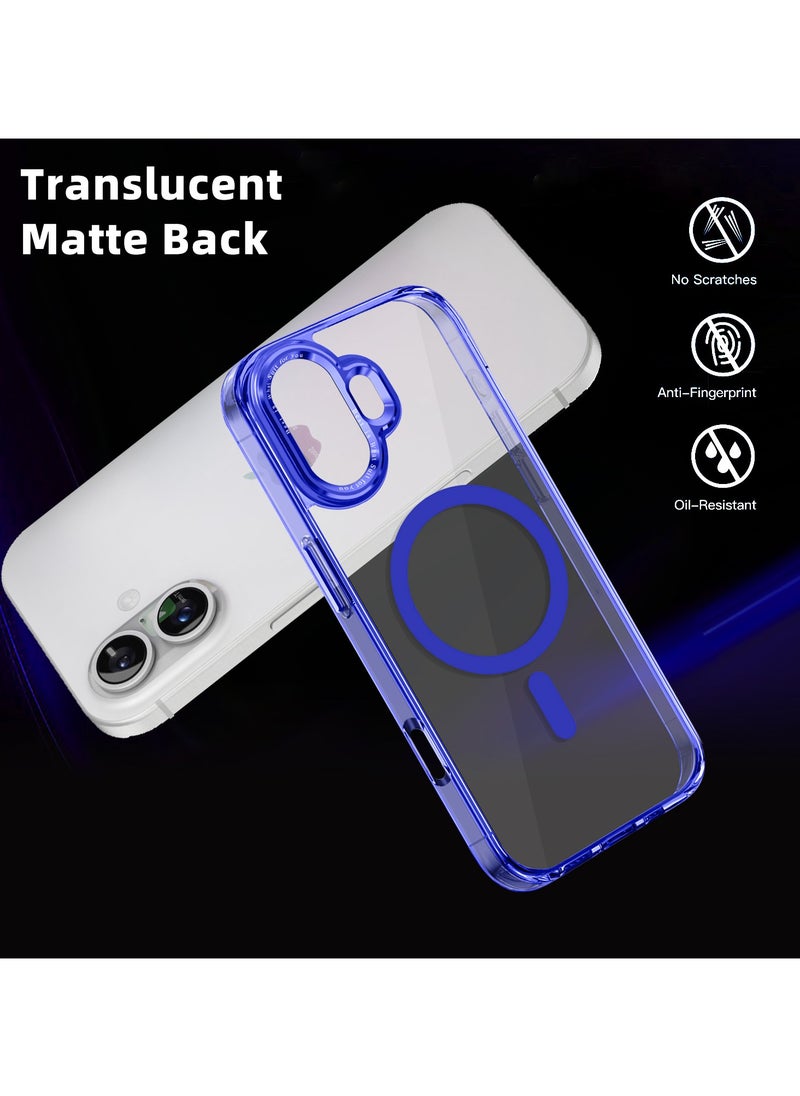 ICARLUS For Apple iPhone 16 Case Compatible with MagSafe TPU+PC Anti-Scratch Cover - Blue  - Image 5