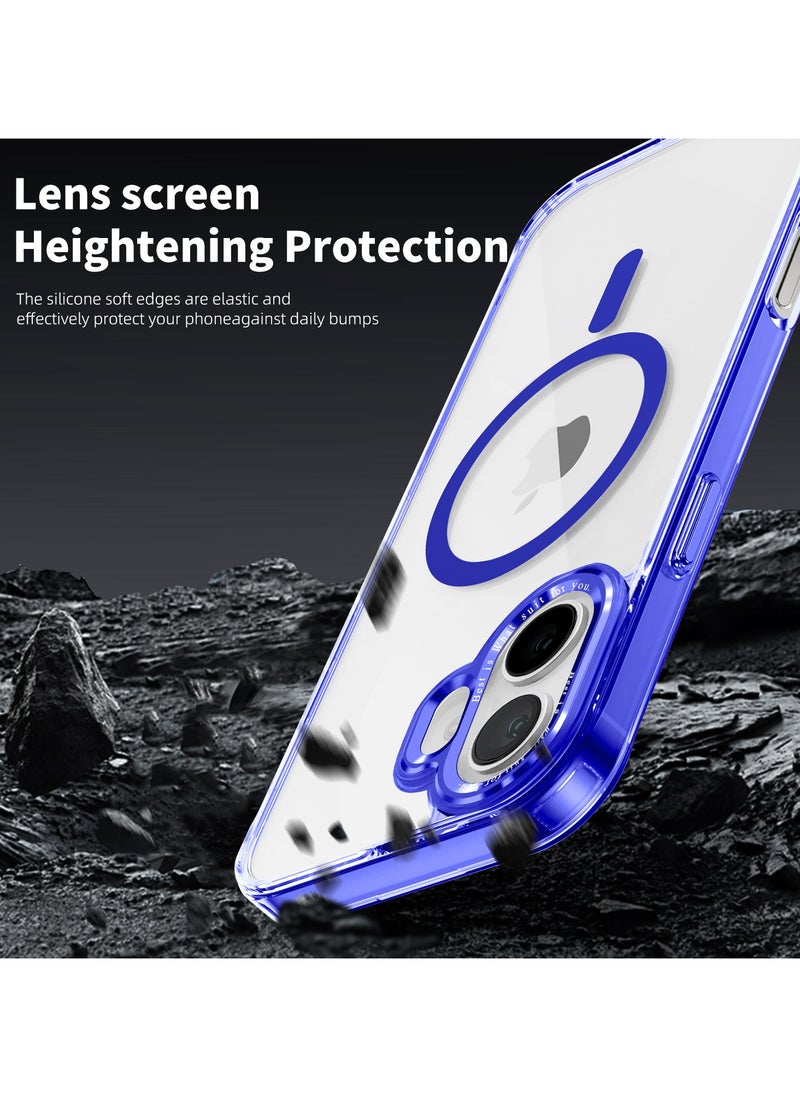 ICARLUS For Apple iPhone 16 Case Compatible with MagSafe TPU+PC Anti-Scratch Cover - Blue  - Image 3