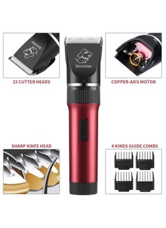 SMINIKER Sminiker Low Noise Horses Clippers Rechargeable Cordless Pet Clippers Grooming Kit with Storage Bag 5 Speed Professional Animal Clippers Pet Grooming Kit  - Image 4
