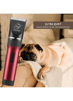 SMINIKER Sminiker Low Noise Horses Clippers Rechargeable Cordless Pet Clippers Grooming Kit with Storage Bag 5 Speed Professional Animal Clippers Pet Grooming Kit  - Image 5