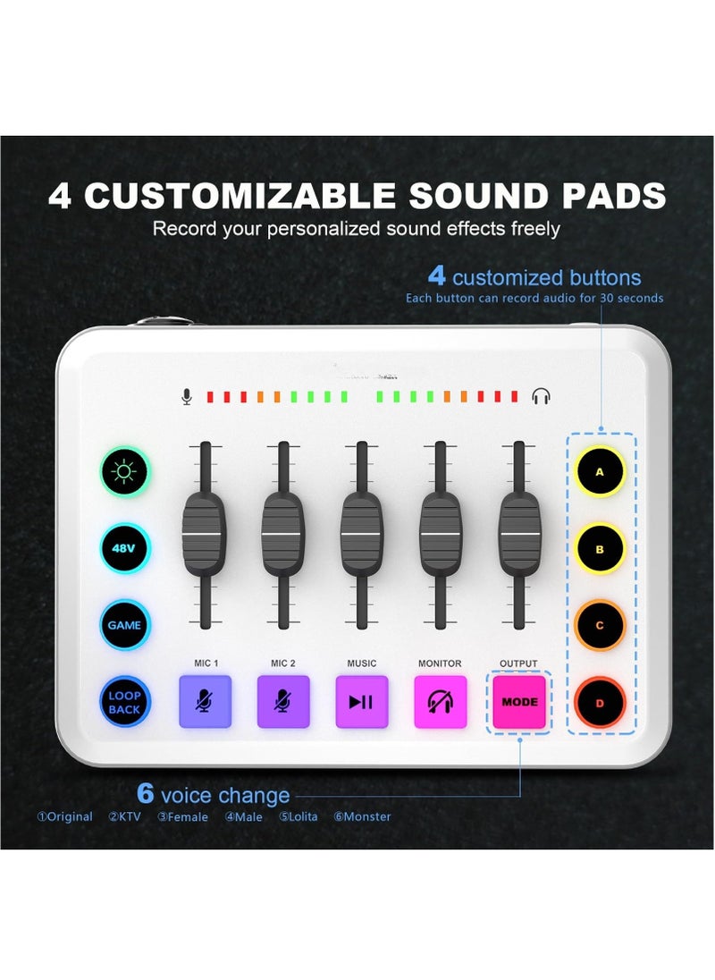 XiuWoo - Podcast Equipment Bundle, BM800 Condenser Podcast Microphone Bundle Kit with F9 Live Sound Card, Streaming Audio Mixer Studio All-in-one Beginner Podcast Package for Recording YouTube TikTok - Image 1