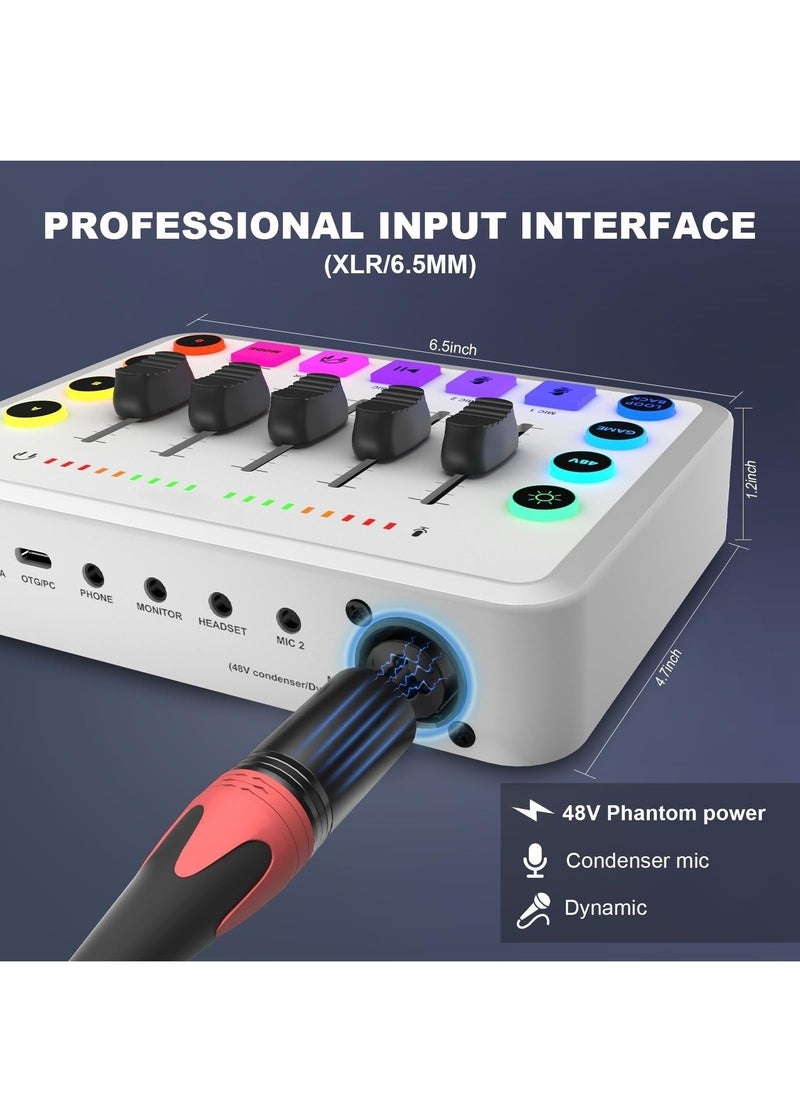 XiuWoo - Podcast Equipment Bundle, BM800 Condenser Podcast Microphone Bundle Kit with F9 Live Sound Card, Streaming Audio Mixer Studio All-in-one Beginner Podcast Package for Recording YouTube TikTok - Image 1