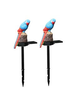 Y&D 2 Pieces Parrot Shaped Solar LED Lights Effect Garden Light Auto On OR Off Dust To Dawn Outdoor Waterproof Landscape Decoration Solar Powered Security Torch Light  - Image 1
