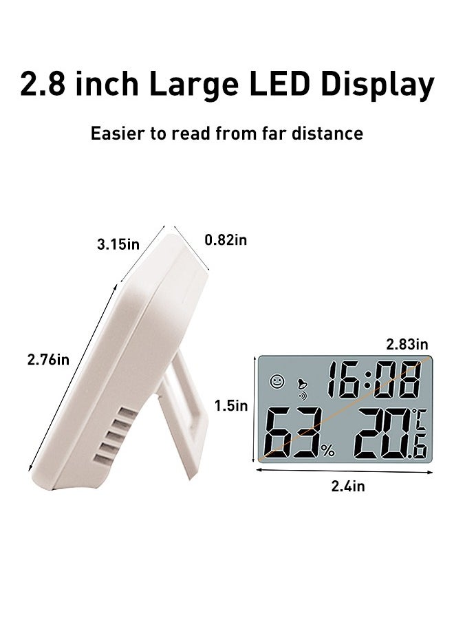 Digital Thermometer, Hygrometer, lndoor Temperature and Humidity Meter for House, Baby Room, Living Room, Magnetic, Backlight, Time Display and Alram Clock, Battery not included(White) - pzsku/Z71E11E81837B04849201Z/45/1741659954/dd1b7799-ceaa-4423-8112-f71395834f60