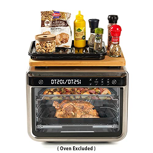 Umilife Cutting board for Convection Toaster Oven, Compatible with Ninja DT201/DT251 Foodi Air Fryer, with Heat Resistant Non-Skid Silicone Feet, Creates Storage Space, Protects Cabinets Cupboard, 16.3x13.1” - Image 4