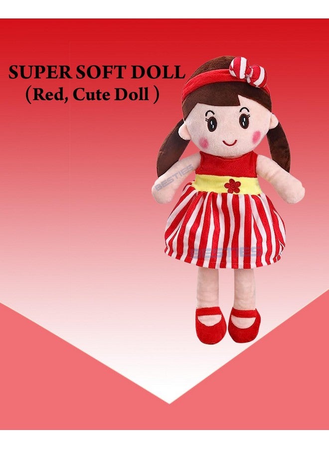 Glance Soft Cute Looking Beautiful Doll | Attractive Stuffed Toys | Grab Your Attention on Little Darling Doll (Red Cute Doll, 60 cm) - Image 2