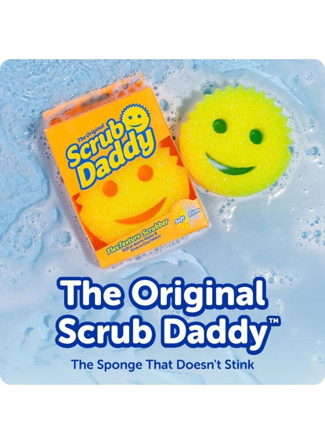 Scrub Daddy Sponge Set - Colors Scratch-Free Sponges For Dishes And Home, Odor Resistant, Soft In Warm Water, Firm Cold, Deep Cleaning, Dishwasher Safe, Multi-Use, Functional, Ergonomic, 3Ct - Image 3