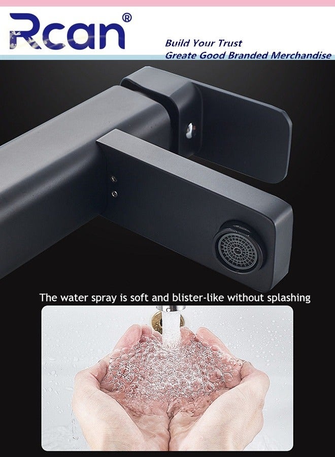 Rcan Kitchen Faucet Countertop SUS304 Stainless Steel Single Handle Sink Faucet Hot and Cold Dual Control Faucet Suitable for Kitchen Bathroom Balcony - Image 5