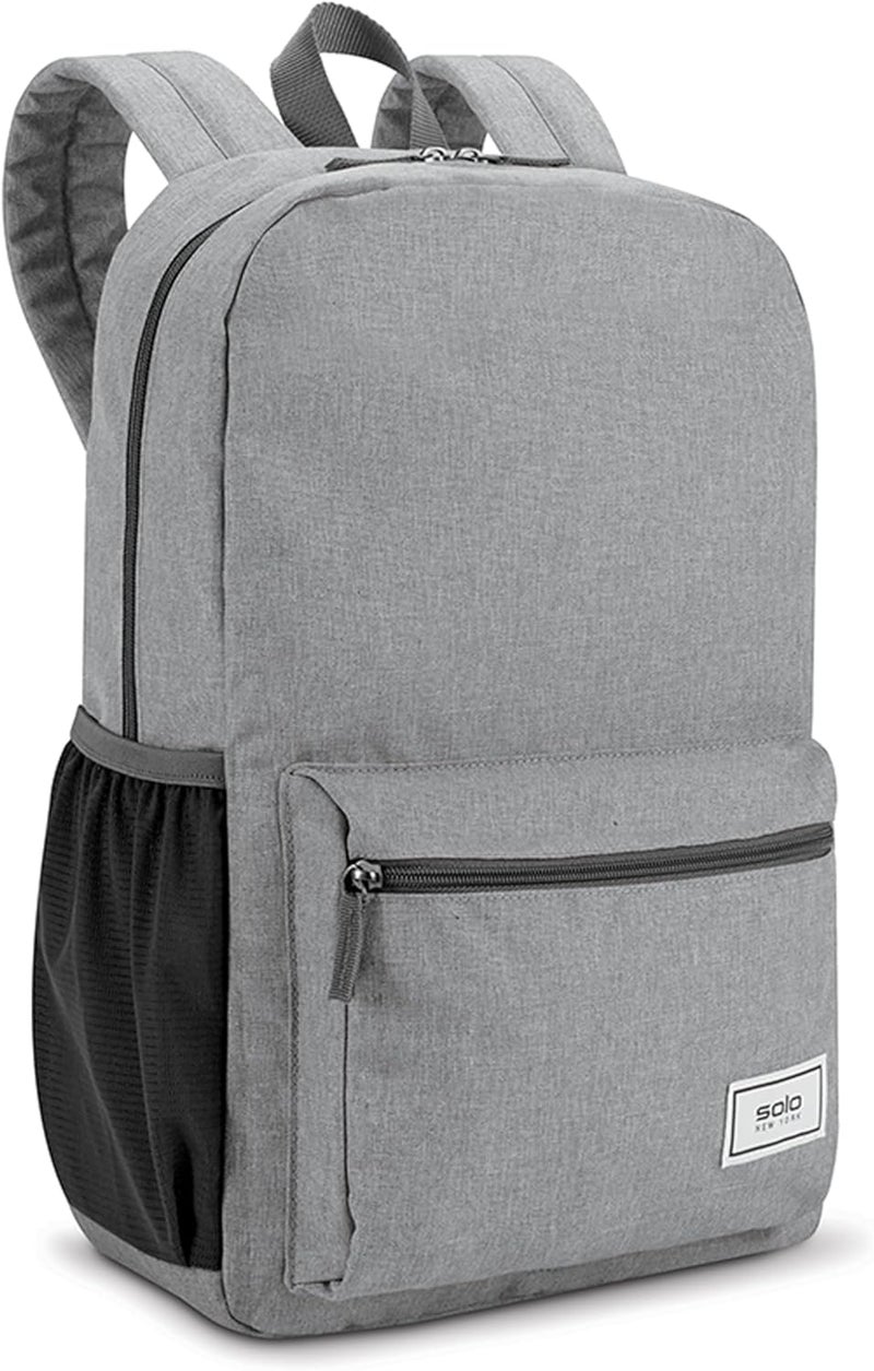 Solo New York Laptop Backpack for Women  Men Carry On Bookbag for Travel  Work Lightweight Bag Side Mesh Pockets Fits 156 Computer  ReSolve Grey - Image 4