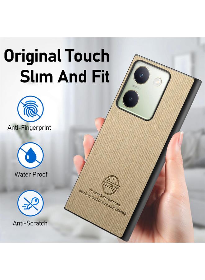 erorex Case For vivo Y300+ Twill Fabric Leather Skin Back Phone Case - Image 5