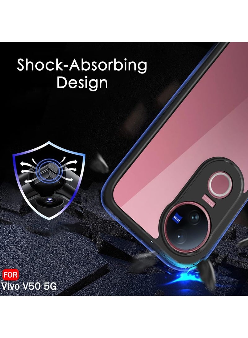 جراب لهاتف Vivo V50، جراب خلفي صلب شفاف مقاوم للصدمات، جراب مضاد للاصفرار، حماية 360 درجة، جراب خلفي شفاف من مادة TPU لهاتف Vivo V50 - Image 4