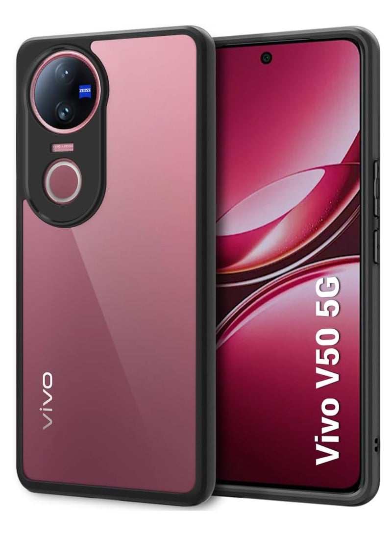 جراب لهاتف Vivo V50، جراب خلفي صلب شفاف مقاوم للصدمات، جراب مضاد للاصفرار، حماية 360 درجة، جراب خلفي شفاف من مادة TPU لهاتف Vivo V50 - Image 2