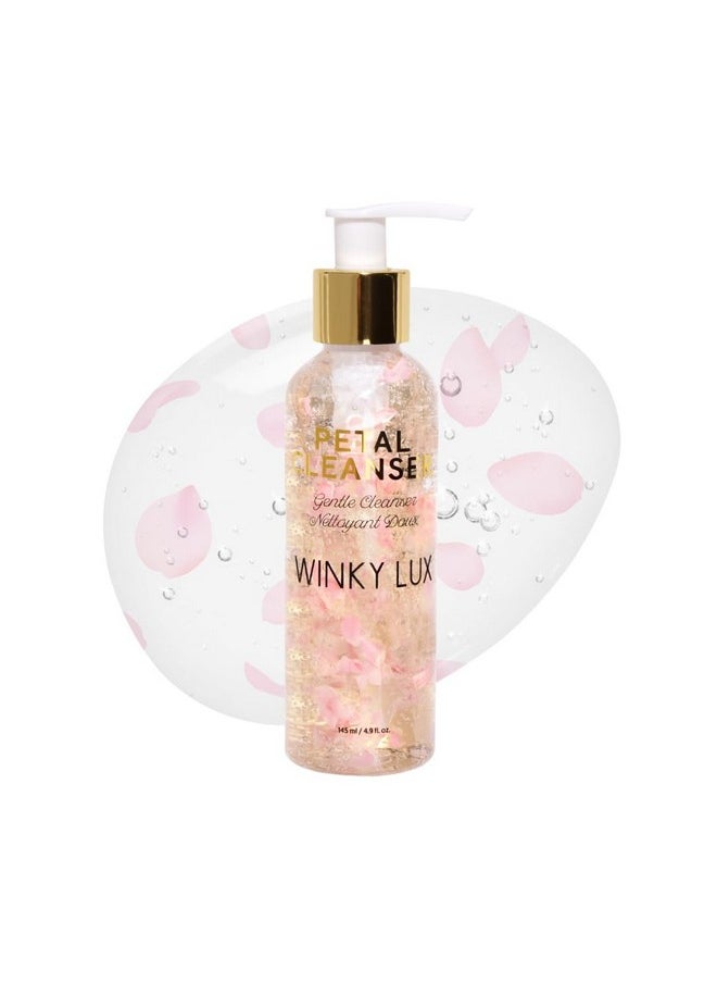 Winky Lux Winky Lux Petal Cleanser, Gentle Daily Facial Cleanser, Rose Water Facial Wash, Makeup Remover, Glycerin & Vitamin C Face Wash Brightens and Balances Dry Sensitive Skin  - Image 1