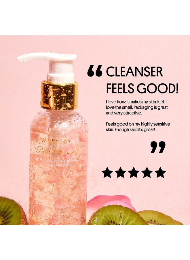 Winky Lux Winky Lux Petal Cleanser, Gentle Daily Facial Cleanser, Rose Water Facial Wash, Makeup Remover, Glycerin & Vitamin C Face Wash Brightens and Balances Dry Sensitive Skin  - Image 5