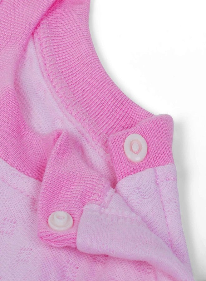 Pokory Baby Pink Night Suit Set Soft Cotton 2-Piece with Walrus Design, Long Sleeve Top & Elastic Waist Pants Comfortable Sleepwear Dress for Baby Size 3 - Image 3