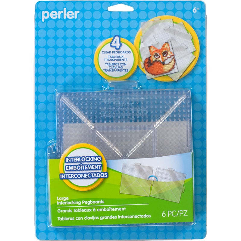 Perler Beads Large Square Pegboards for Kids Crafts, 4 pcs - Image 1